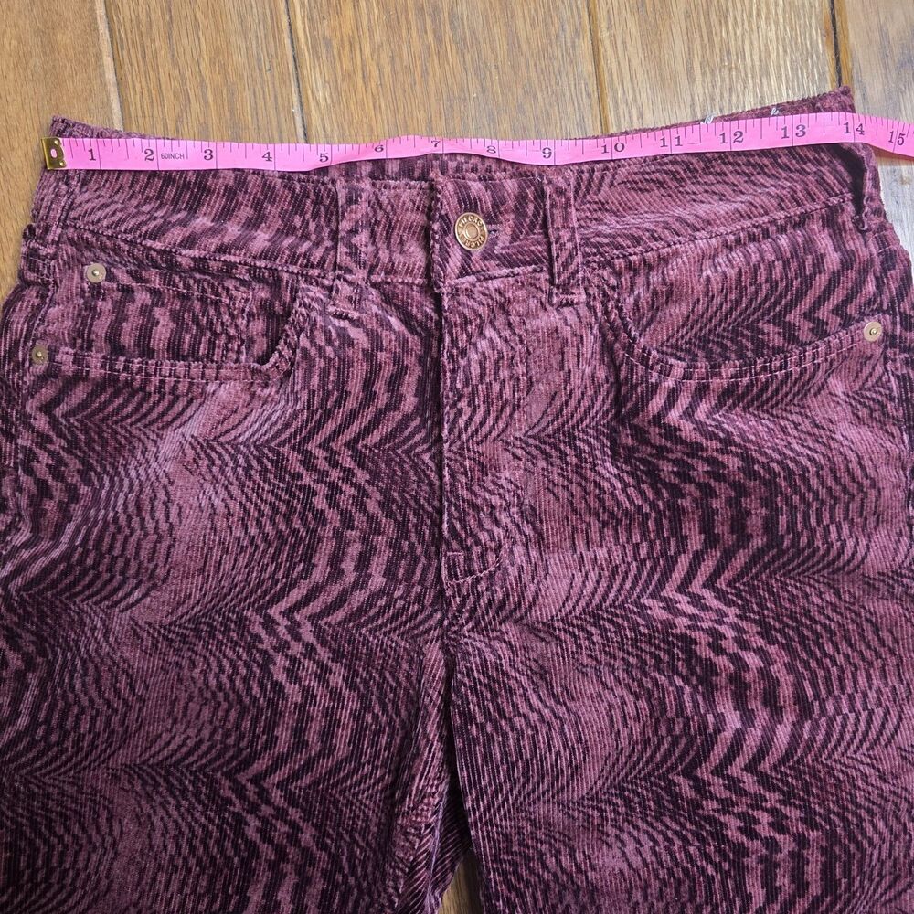 Pilcro Women’s Size 27 The Yaya Mid-Rise Crop Flare Corduroy Pants Geometric - Picture 9 of 12